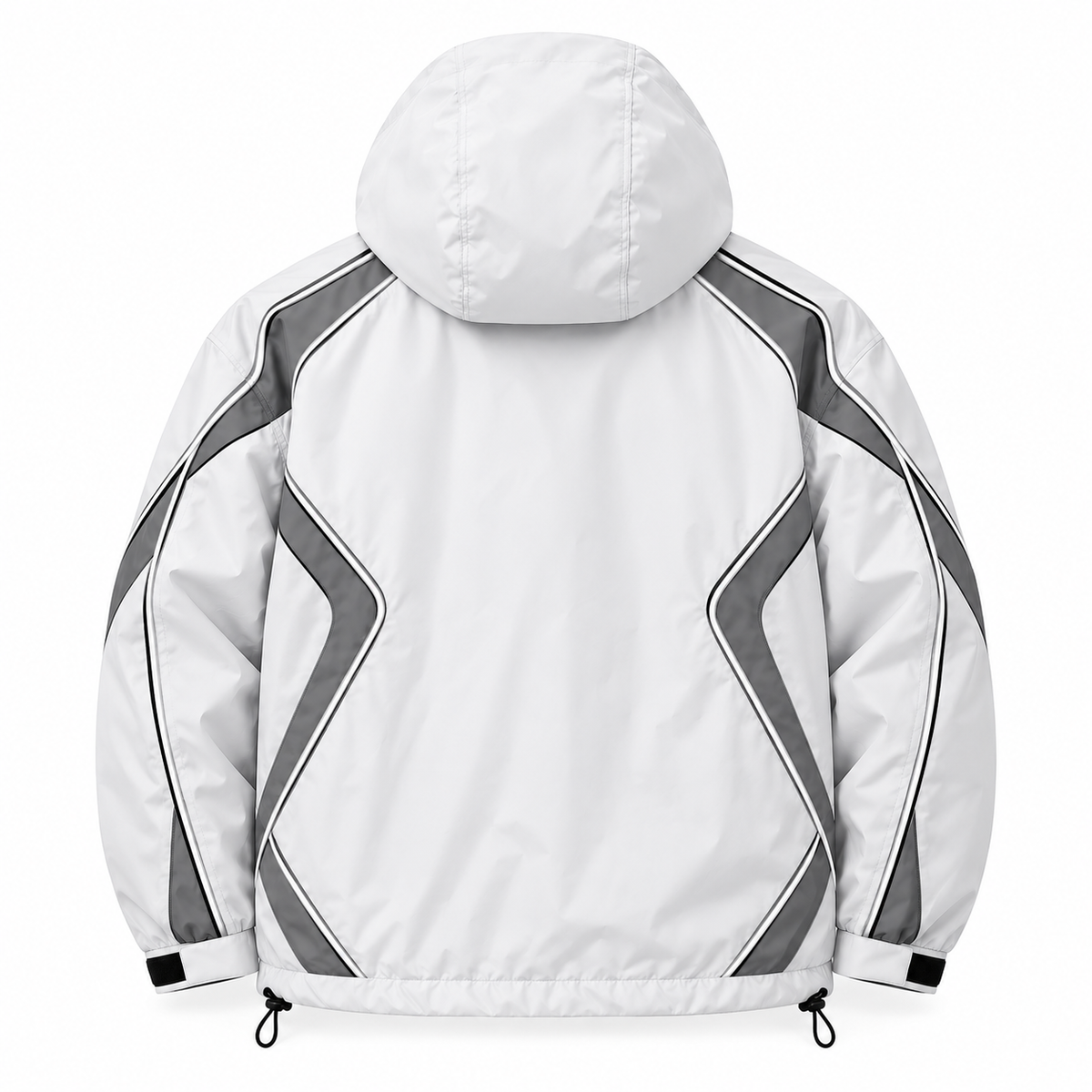 The same Storm Shell — back, white when wet